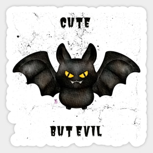 Super cute evil bat Sticker